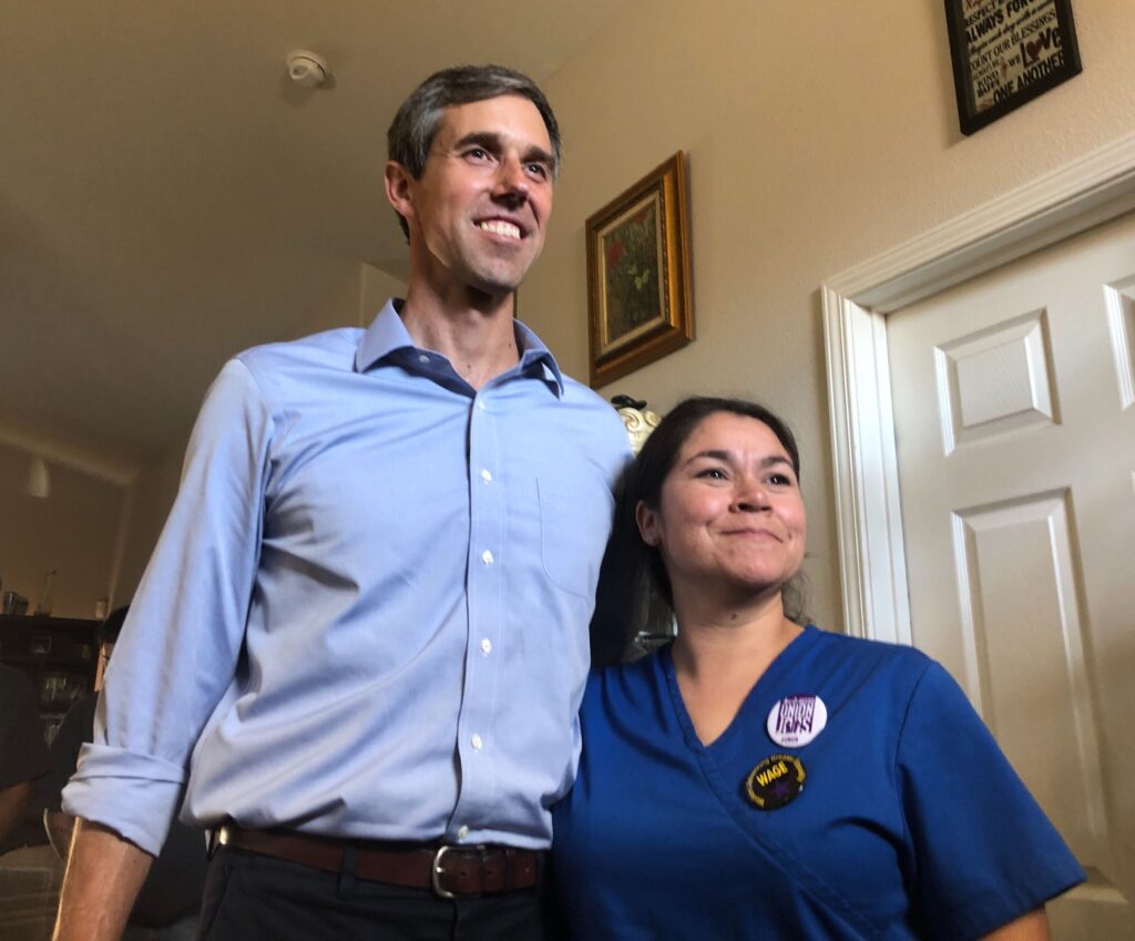 #WalkADay event puts Beto O'Rourke in a home care worker's shoes image