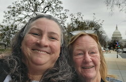 Cathy Turner and Tammy at the 2025 Medicaid Lobby Day in Washington DC