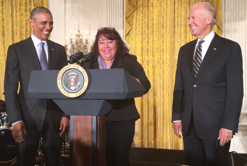 Immigrant and home care worker shines at the White House image
