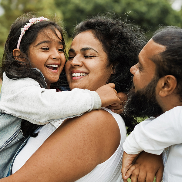 family hugging