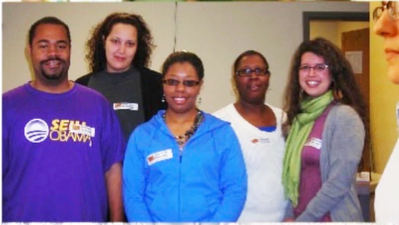 Alphonso with work friends