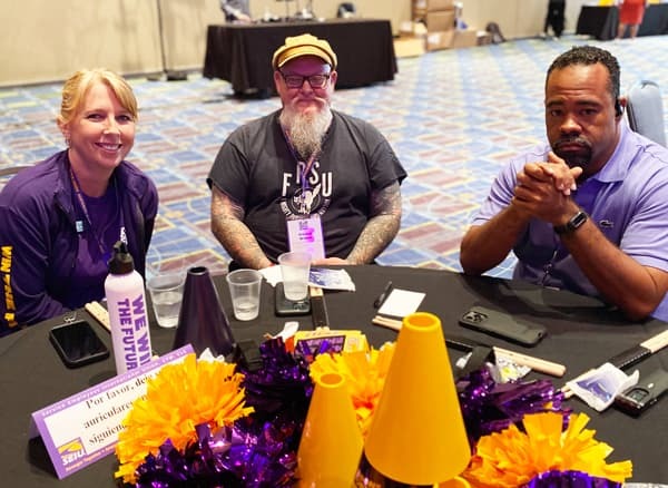 Alphonso at the conference with friends